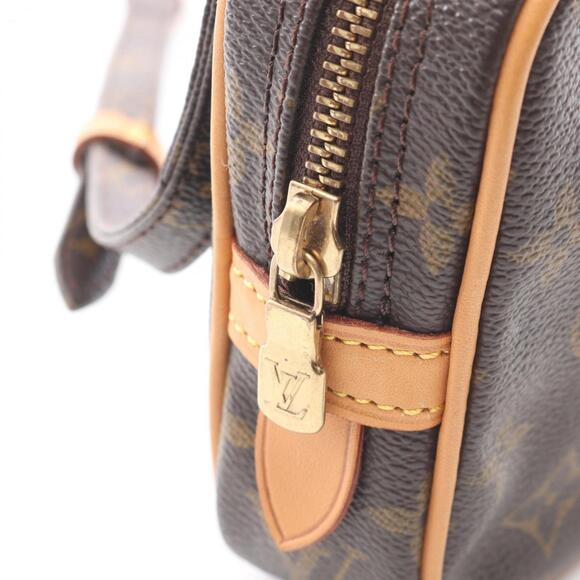 LOUIS VUITTON Authentic Brown Monogram Leather Shoulder Bag